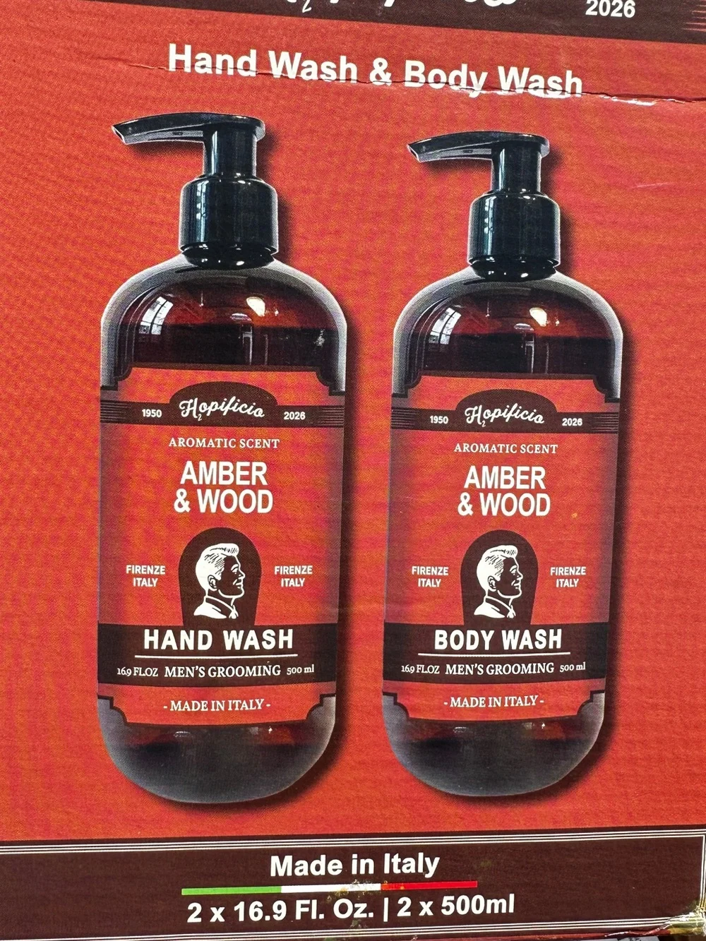 Amber & Wood Hand & Body Wash hopificio 16oz Each men’s